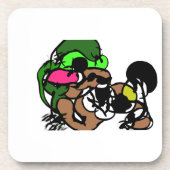 Geiten zijn leuk bier onderzetter (Voorkant)