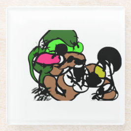 Geiten zijn leuk glazen onderzetter