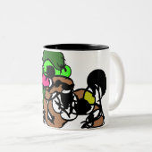 Geiten zijn leuk tweekleurige koffiemok (Voorkant rechts)