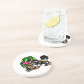 Geiten zijn leuk zandsteen onderzetter (Zijkant)