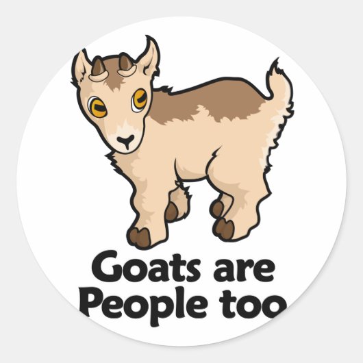 Geiten zijn ook mensen ronde sticker (Voorkant)