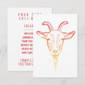 geitenafbeelding kaart (Voorkant / Achterkant)