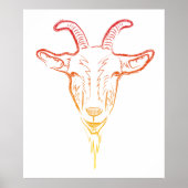 geitenafbeelding poster (Voorkant)