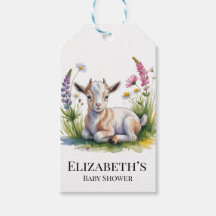 Geitenbaby met Wilde Bloemen Baby Shower Dankjewel