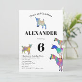 Geitenberg 6e verjaardag kaart (Staand voorkant)