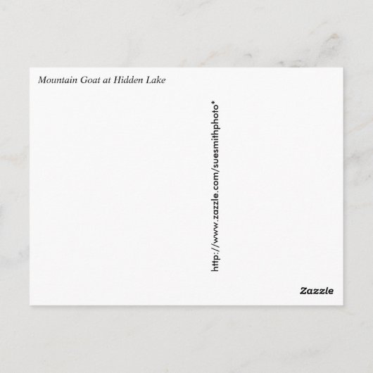 Geitenberg in Glacier National Park Briefkaart (Achterkant)