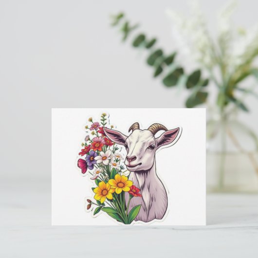 Geitenboeket Post Kaart (Staand voorkant)