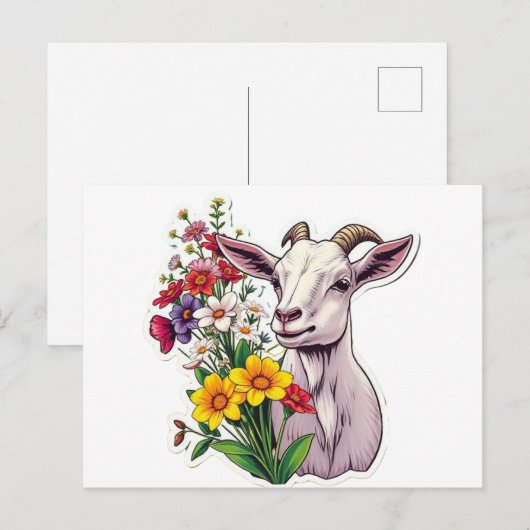 Geitenboeket Post Kaart (Voorkant / Achterkant)
