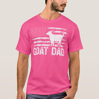 Geitenboer Amerikaanse Vlag Geit Papa T-shirt
