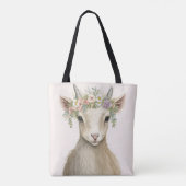 Geitenboho bloemdier tote bag (Achterkant)