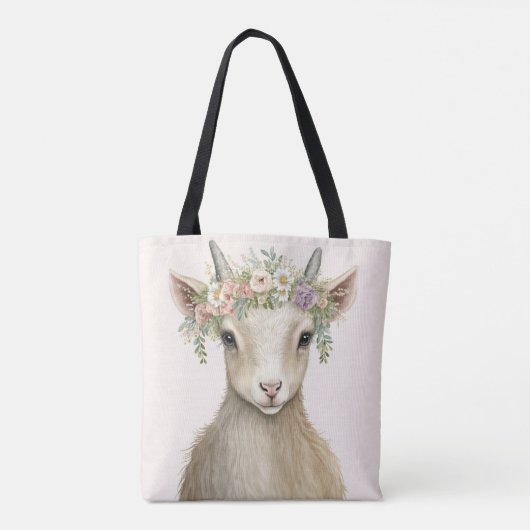 Geitenboho bloemdier tote bag (Achterkant)