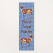 Geitenbruin op blauw met achtergrondmonogram yogamat (Voorkant)