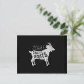 Geitencadeaus voor geitenlammeren aankondigingskaart (Staand voorkant)