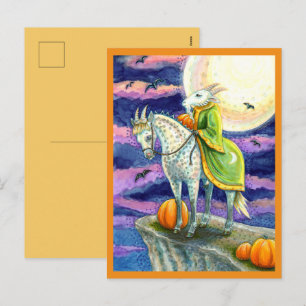 GEITENDEMON, ZEKER VOETIG PAARD FANTASY HALLOWEEN FEESTDAGENKAART