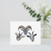 geitendier grappige geit briefkaart (Staand voorkant)