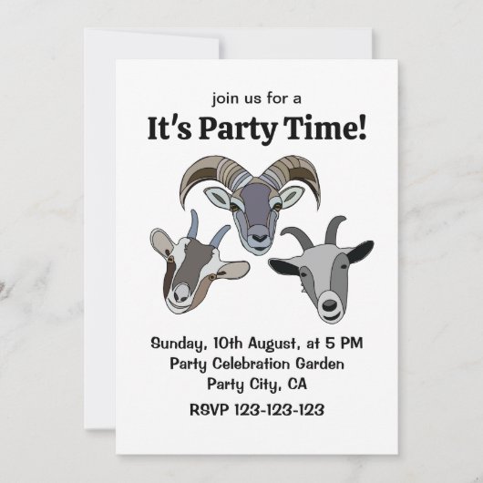 geitendier grappige geit kaart (Voorkant)