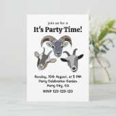 geitendier grappige geit kaart (Staand voorkant)