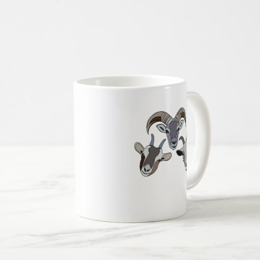 geitendier grappige geit koffiemok (Voorkant rechts)