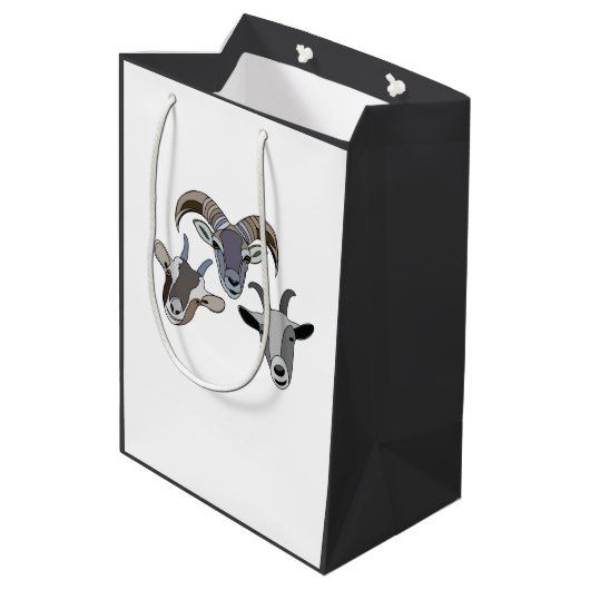 geitendier grappige geit medium cadeauzakje (Achterkant Gekanteld)