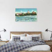 Geiteneiland Uitzicht van Amerikaanse Rapids Canvas Afdruk (Insitu (Slaapkamer))