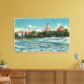 Geiteneiland Uitzicht van Amerikaanse Rapids Canvas Afdruk (Insitu (Woonkamer))