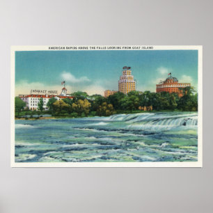 Geiteneiland Uitzicht van Amerikaanse Rapids Poster