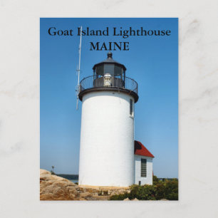Geiteneiland Vuurtoren, Maine Ansichtkaart Briefkaart