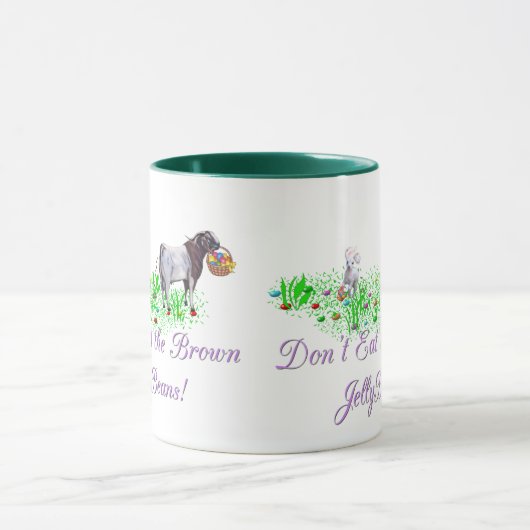 Geiteneten eet de bruine geleibonen niet mok (Midden)