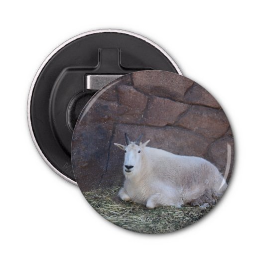 Geitenflesopening Button Flesopener (Voorkant)