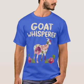 Geitenfluisteraar Flower Funny Farming Boerderij T-shirt