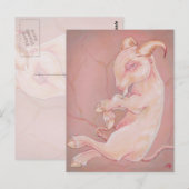 Geitenfoetus kreepy oddity gothic low boor briefka briefkaart (Voorkant / Achterkant)