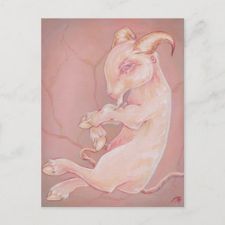 Geitenfoetus kreepy oddity gothic low boor briefka briefkaart