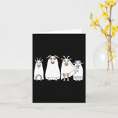 Geitengeest Halloween Boer Geitenliefhebber Scary Kaart (Gele Bloem)