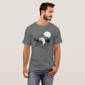 Geitengeit Funny Mountain Biking Goat Biker Vin T-shirt (Voorkant volledig)