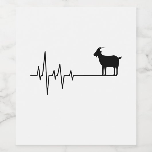 Geitenhartslag Wijn Etiket (Enkel label)