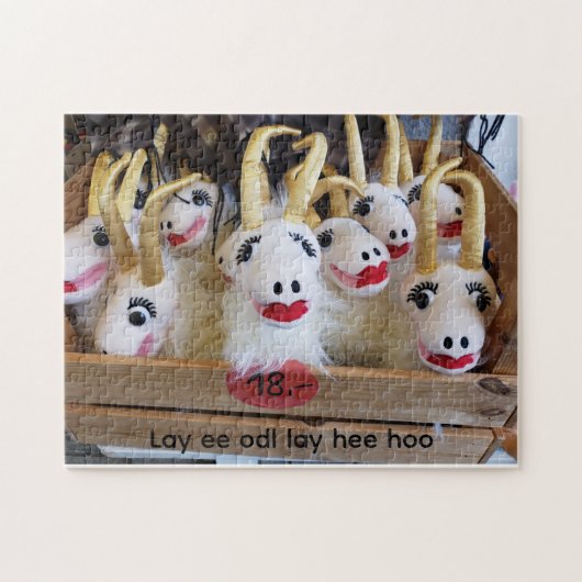 Geitenhoeder zingt Lay ee odl lay hee hoo  Legpuzzel (Horizontaal)