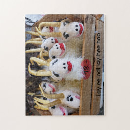 Geitenhoeder zingt Lay ee odl lay hee hoo  Legpuzzel