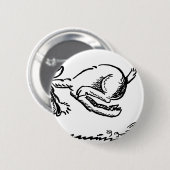 Geitenhoorn ram aangepaste personaliseren jubilea ronde button 5,7 cm (Voorkant /achterkant)