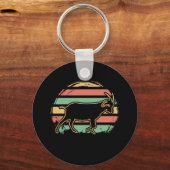 geitenhouderij retro sleutelhanger (Voorkant)