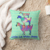 Geitenillustratie Funny Slogan Colorful Animal Art Kussen (Deken)