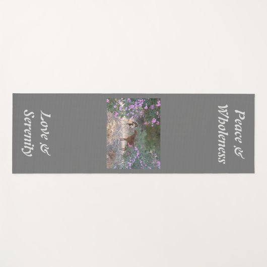 Geitenjoga eco mat, je eigen afbeelding en woorden yogamat (Voorkant (horizontaal))