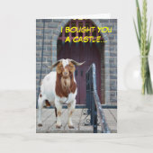 Geitenkaart en Castle Birthday Card Kaart (Voorkant)