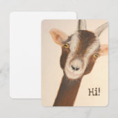 Geitenkaart gezegde "hi" bedankkaart (Voorkant / Achterkant)
