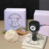Geitenkaas Cute Dier Tekening Aangepaste Zakelijke Rubberstempel