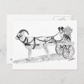 Geitenkart met Shepherd Dog en Flowers Briefkaart (Voorkant / Achterkant)