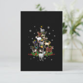Geitenkerstboom Sneeuwgeiten Bedankkaart (Staand voorkant)