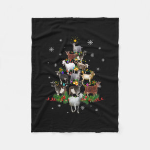 Geitenkerstboom Sneeuwgeiten Fleece Deken
