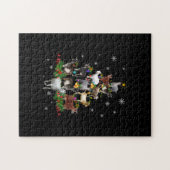 Geitenkerstboom Sneeuwgeiten Legpuzzel (Horizontaal)