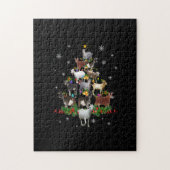 Geitenkerstboom Sneeuwgeiten Legpuzzel (Verticaal)