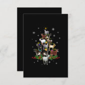 Geitenkerstboom Sneeuwgeiten RSVP Kaartje (Voorkant / Achterkant)